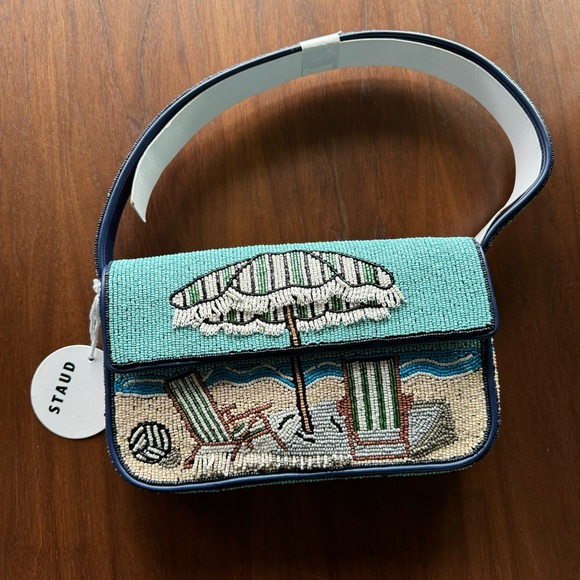 Staud Tommy Beaded Bag Under My Umbrella Shoulder Purse NWT - Picture 8 of 14